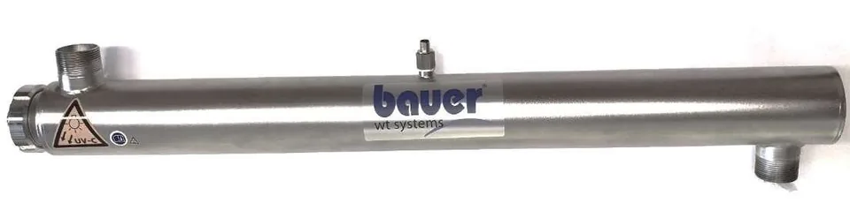 Bauer UV-reaktor i elektropolerat rostfritt stål